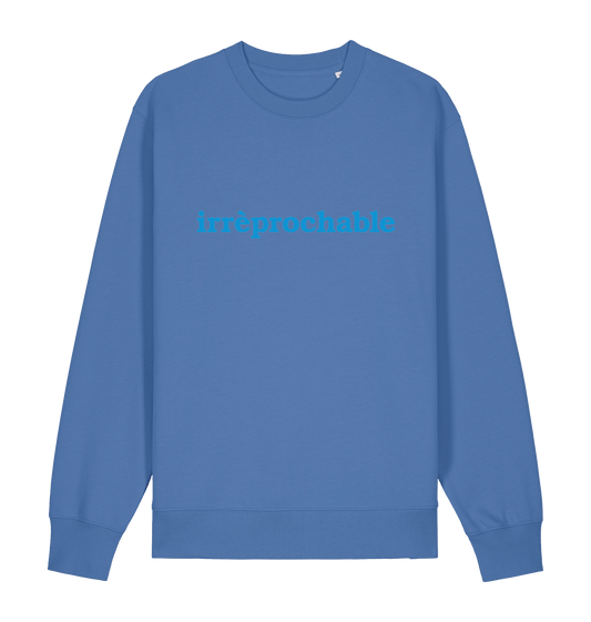 Bright Blue Printed Sweater Front