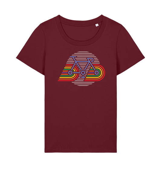 Burgundy Printed T-shirt Front