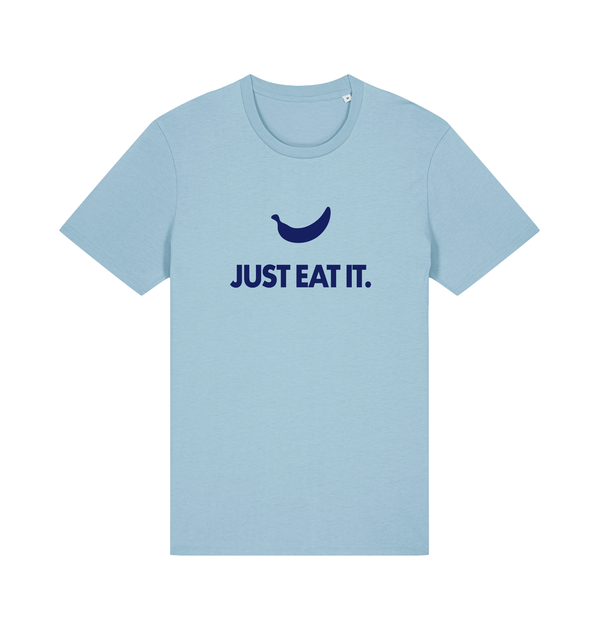 Just eat it banana graphic t-shirt in Sky Blue, organic cotton