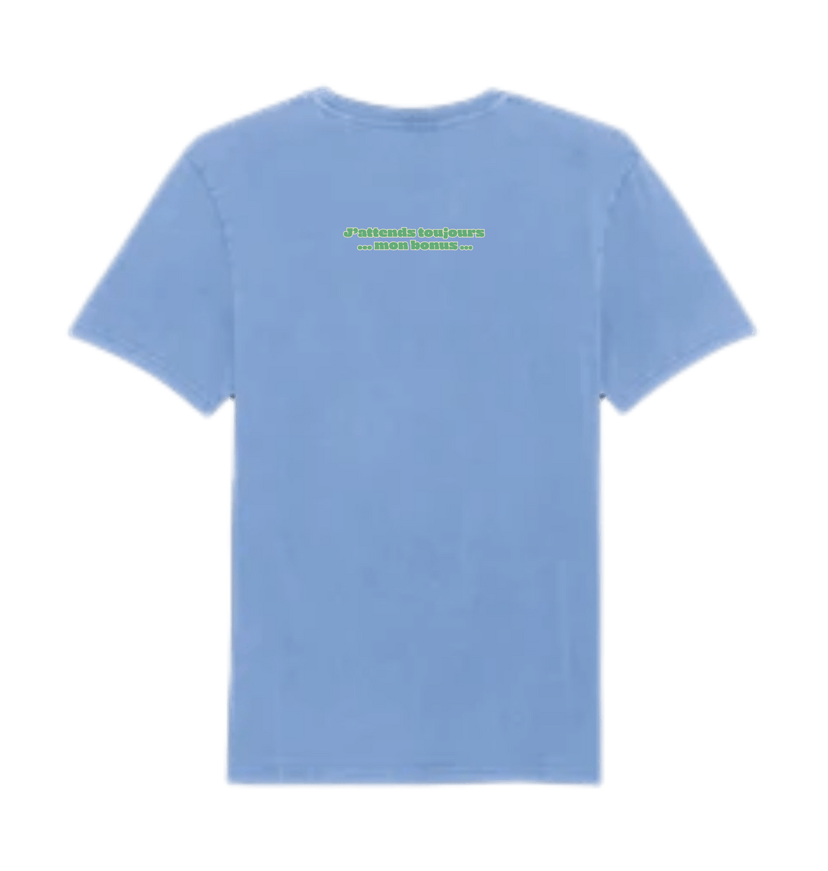 Garment Dyed Swimmer Blue Printed T-shirt Back