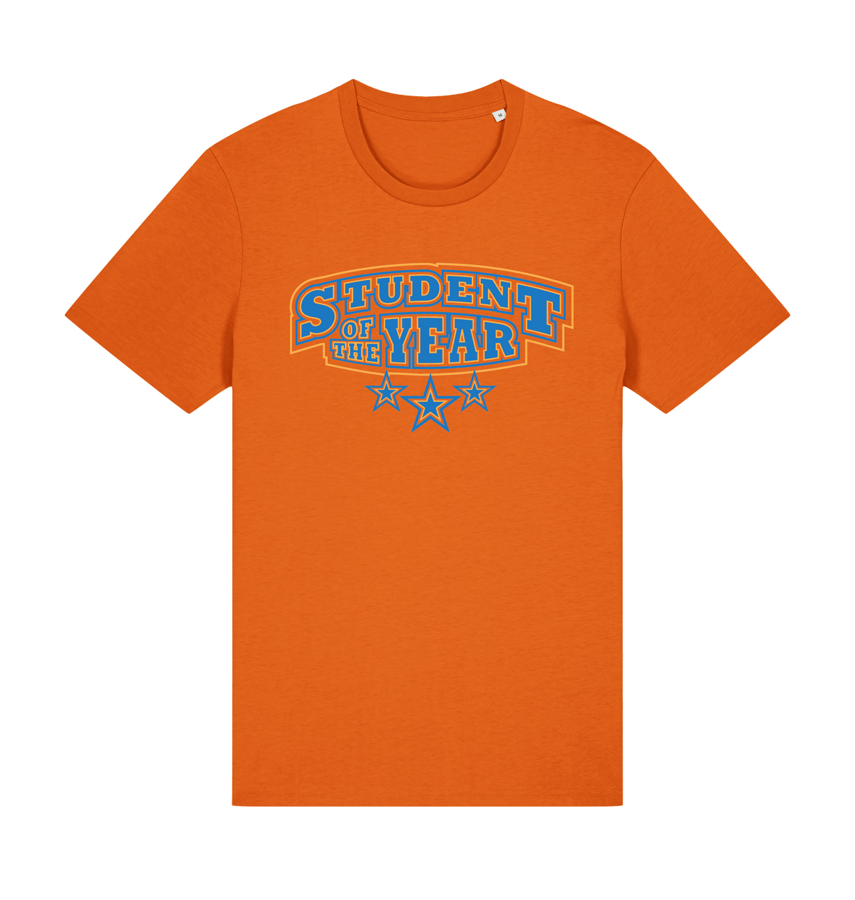 Student of the Year unisex t-shirt in Bright Orange, front