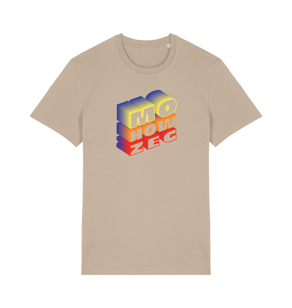 Mo how zeg West-Flemish slang t-shirt in Desert Dust, organic cotton