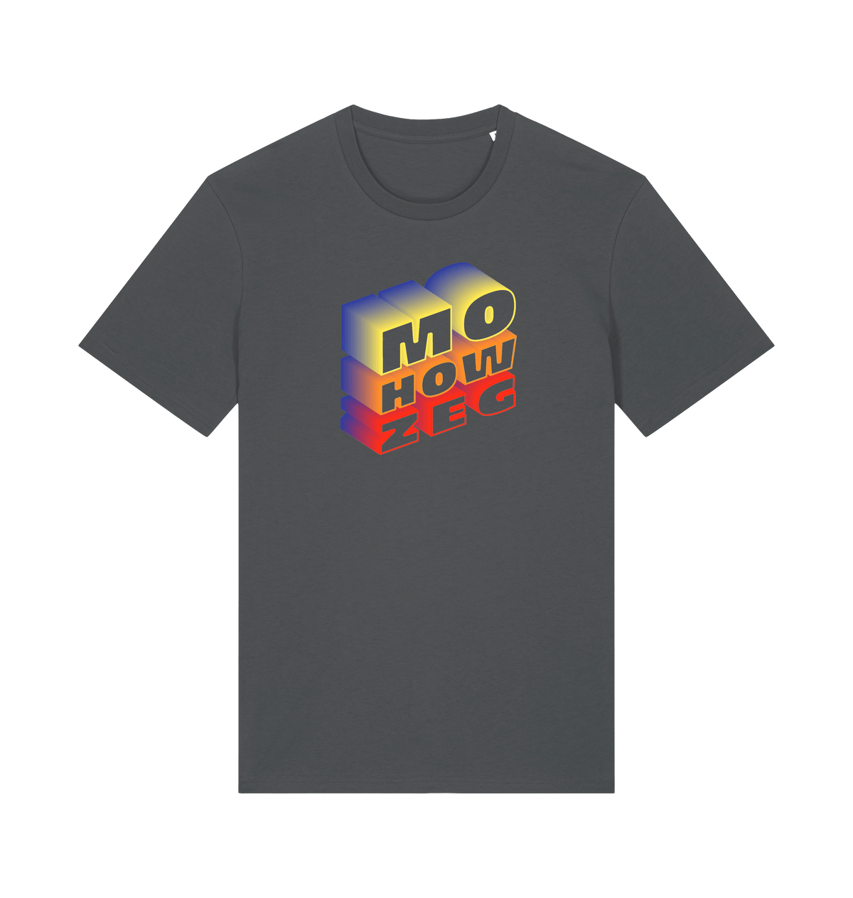 Mo how zeg West-Flemish slang t-shirt in Anthracite, organic cotton
