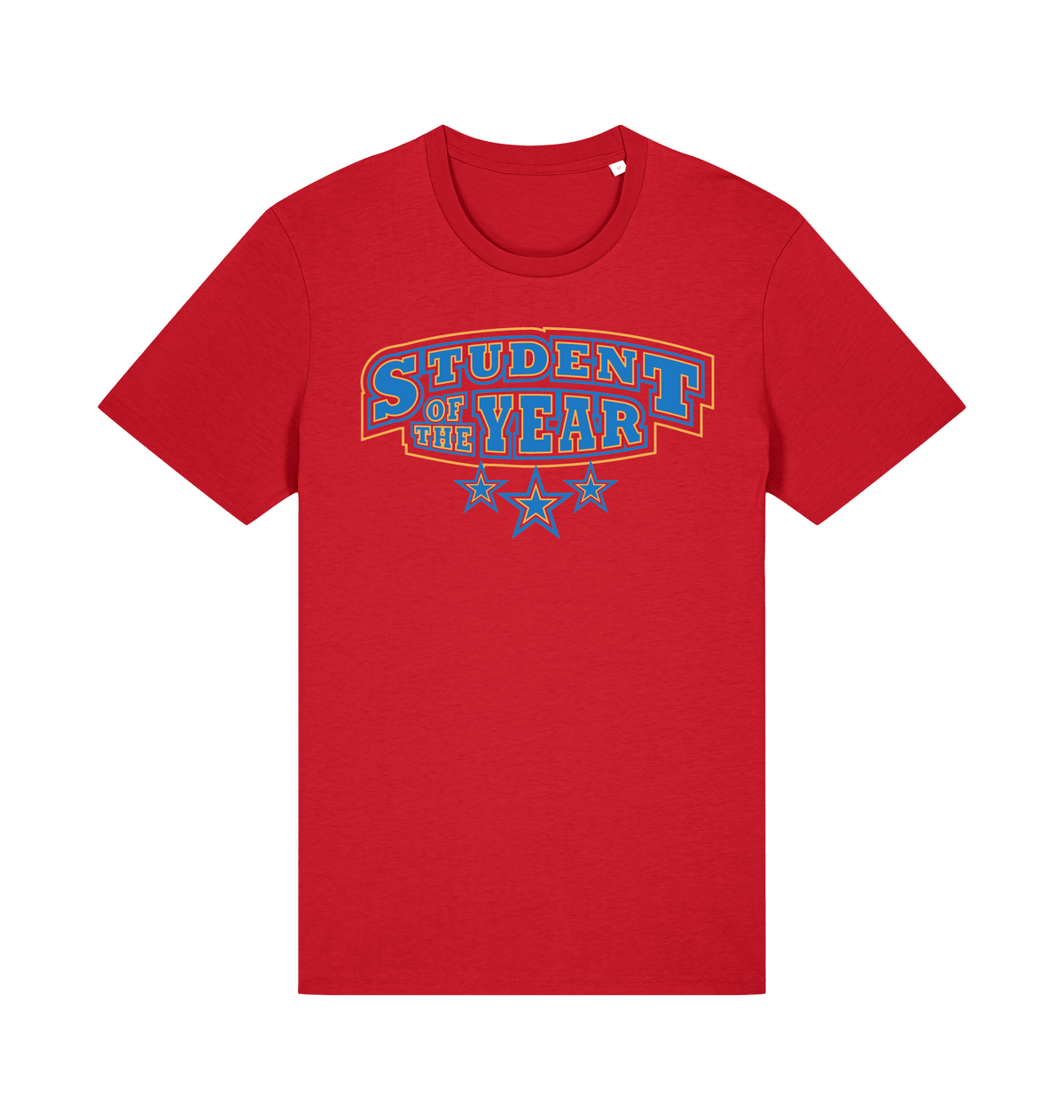 Student of the Year unisex t-shirt in Red, front