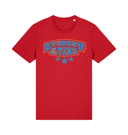 Student of the Year unisex t-shirt in Red, front