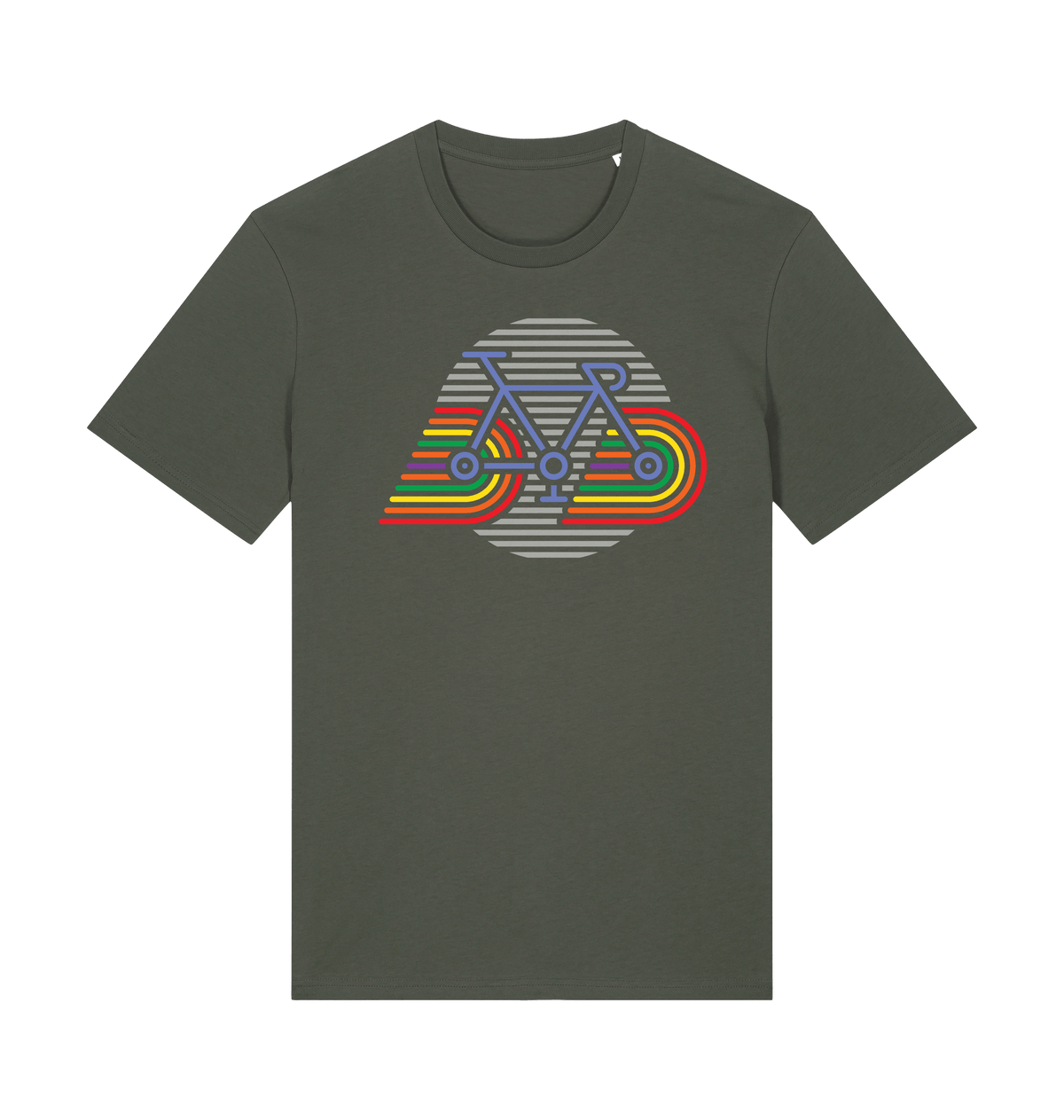 Khaki Printed T-shirt Front