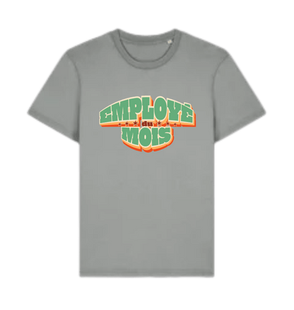 Garment Dyed Misty Grey Printed T-shirt Front