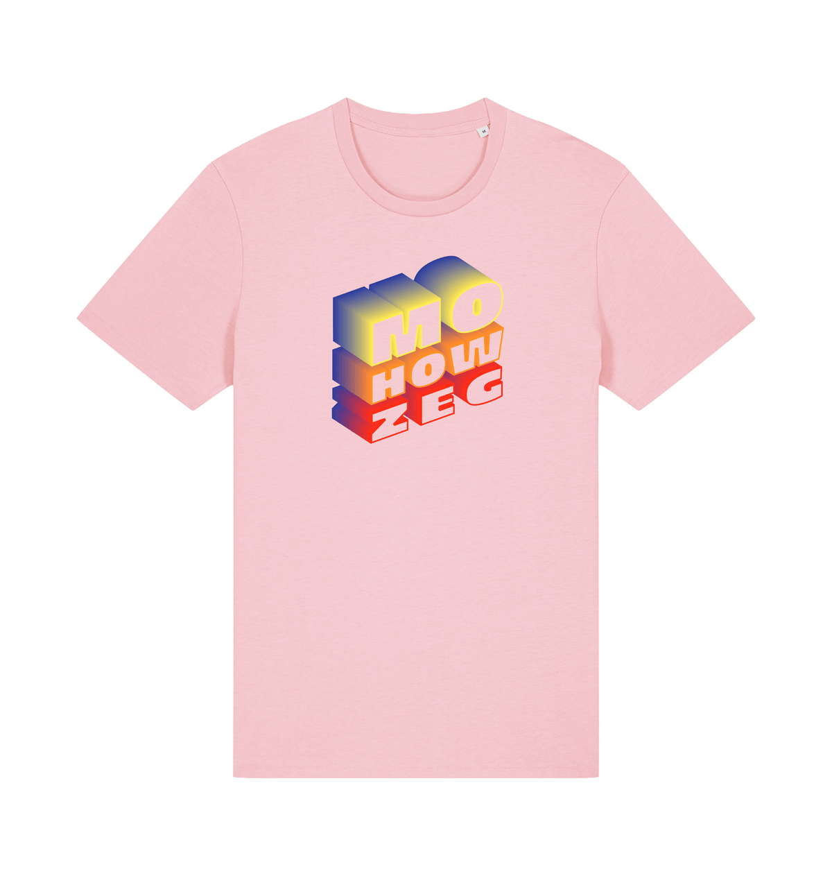 Mo how zeg West-Flemish slang t-shirt in Cotton Pink, organic cotton