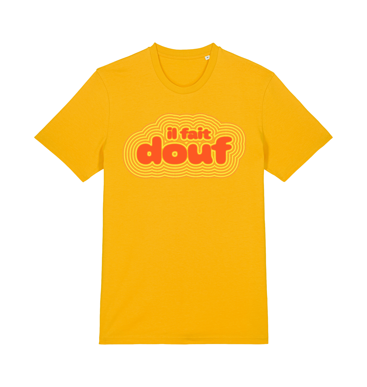 Il fait douf retro graphic t-shirt in Spectra Yellow, organic cotton