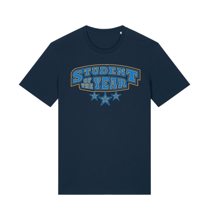 Student of the Year unisex t-shirt in French Navy, front