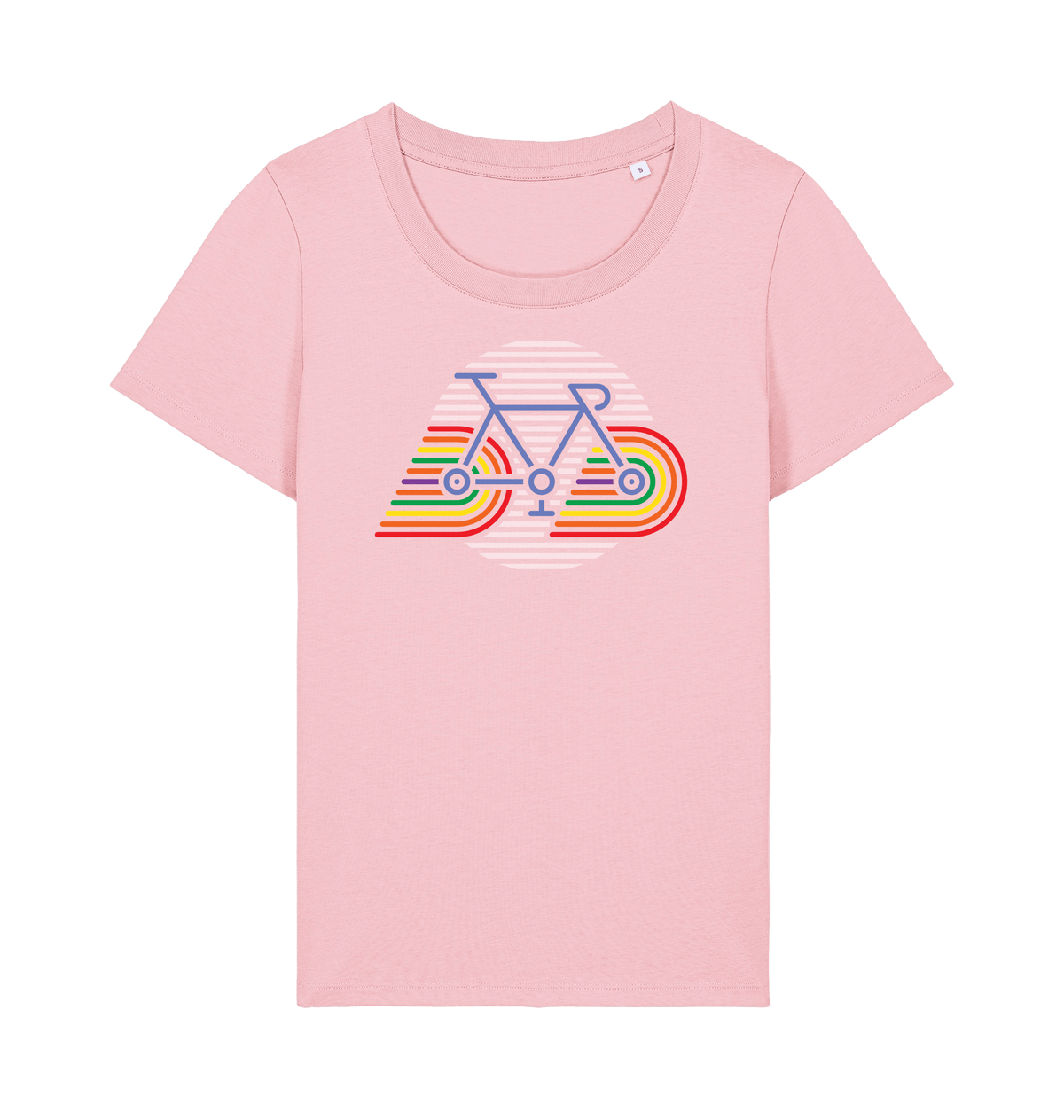 Cotton Pink Printed T-shirt Front