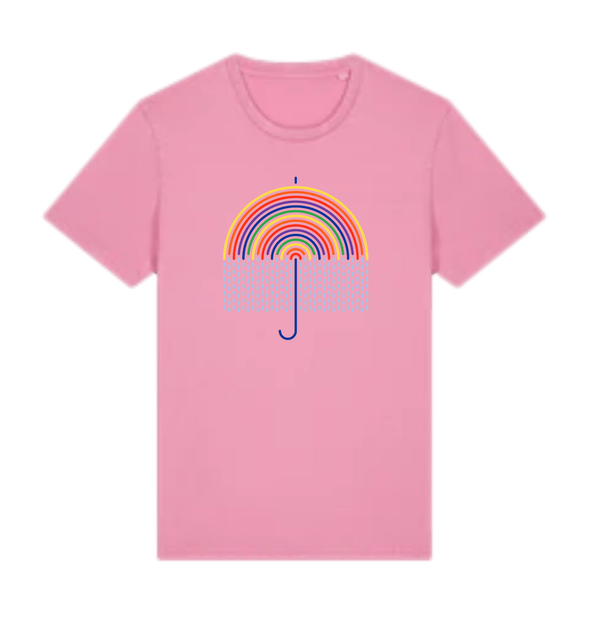 Garment Dyed Bubble Pink Printed T-shirt Front