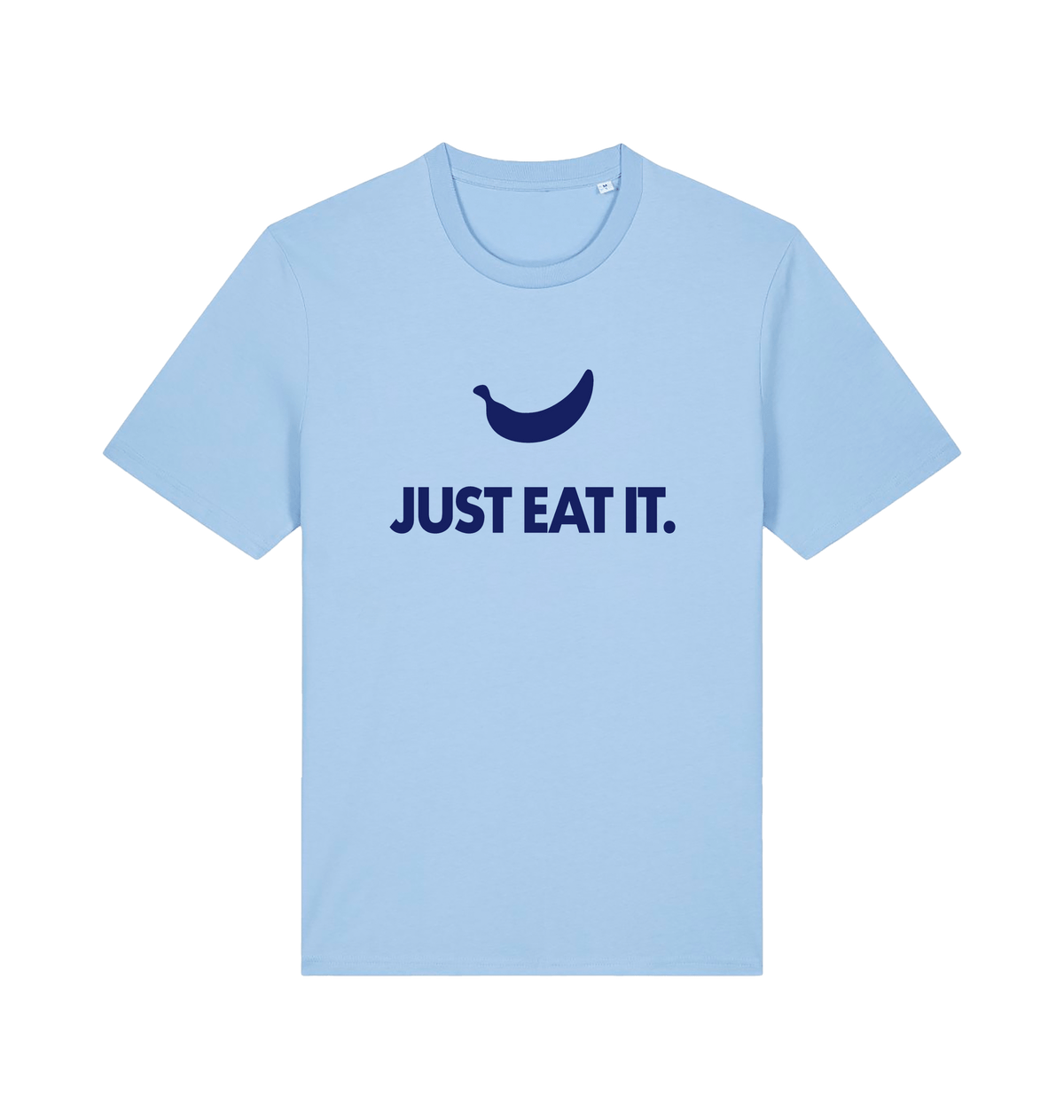 Women's just eat it banana graphic t-shirt in Blue Soul, organic cotton