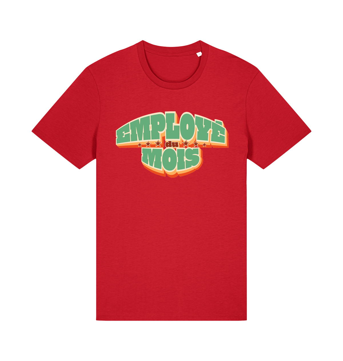 “Employé du mois” T-shirt, Red, voorkant