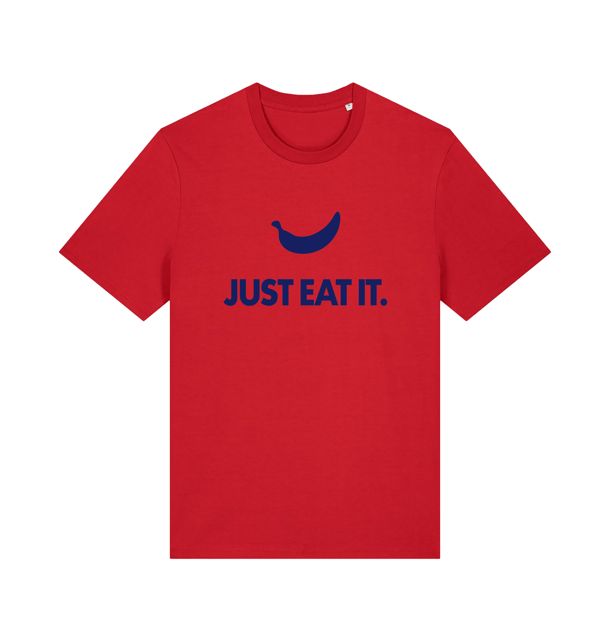 Women's just eat it banana graphic t-shirt in Red, organic cotton
