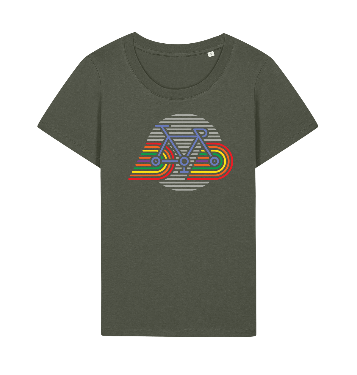 Khaki Printed T-shirt Front
