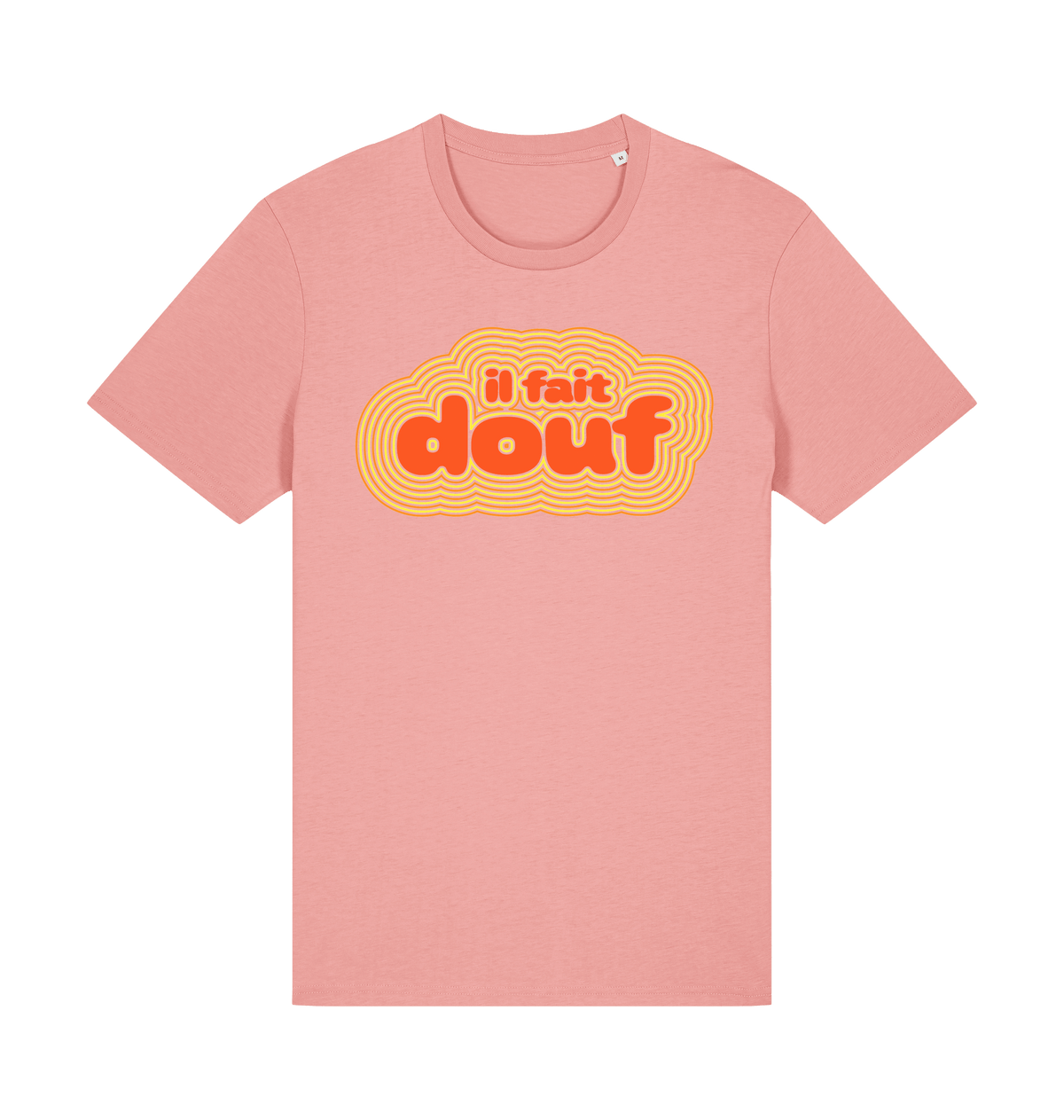 Il fait douf retro graphic t-shirt in Canyon Pink, organic cotton
