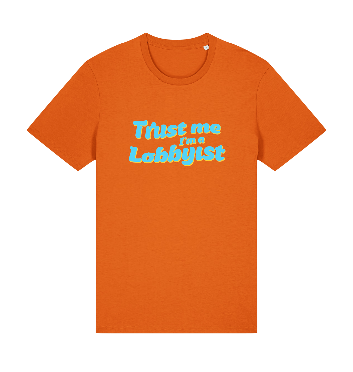 Bright Orange Printed T-shirt Front