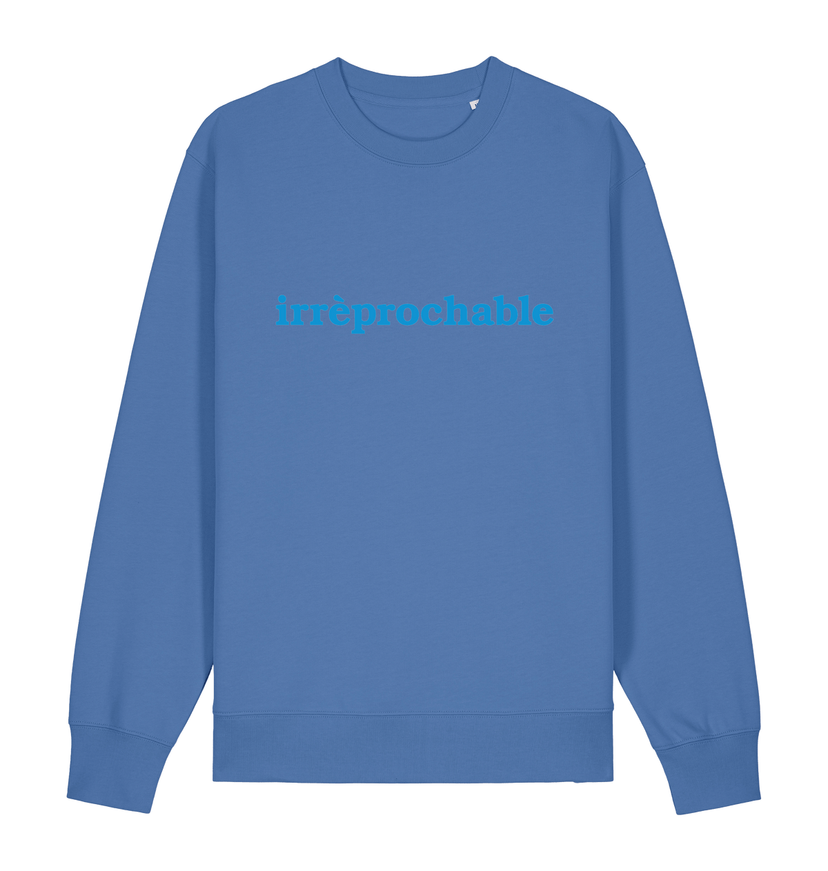 Bright Blue Printed Sweater Front