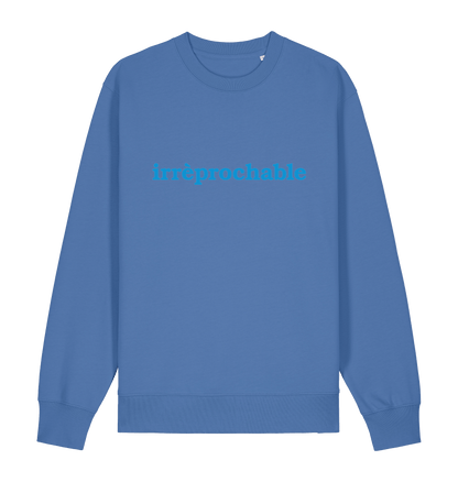 Bright Blue Printed Sweater Front