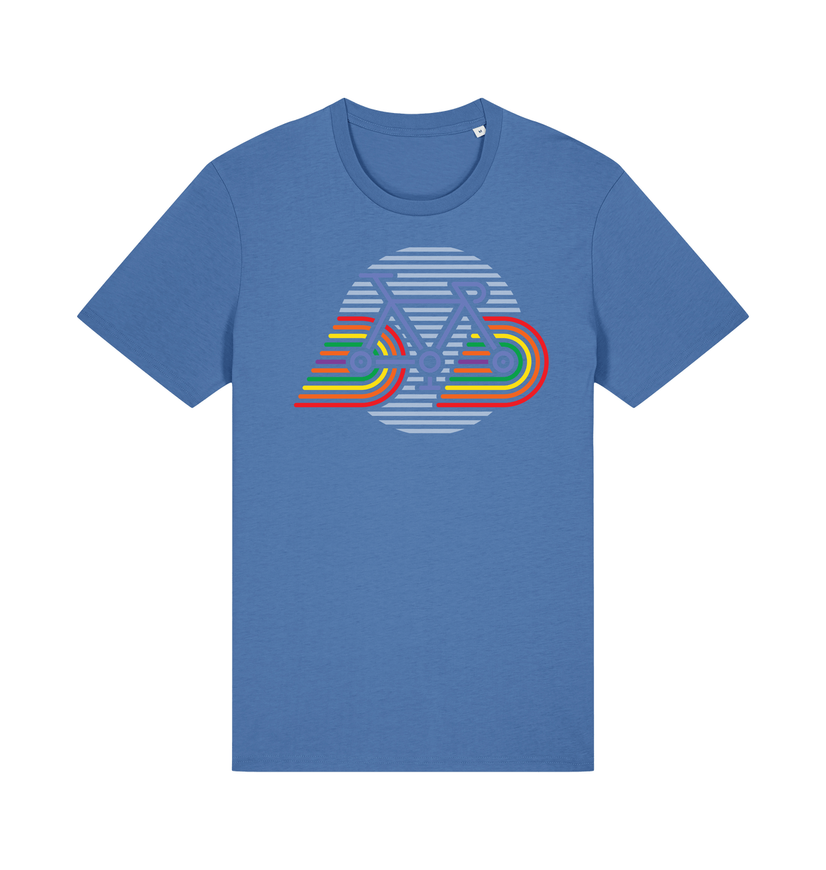 Bright Blue Printed T-shirt Front