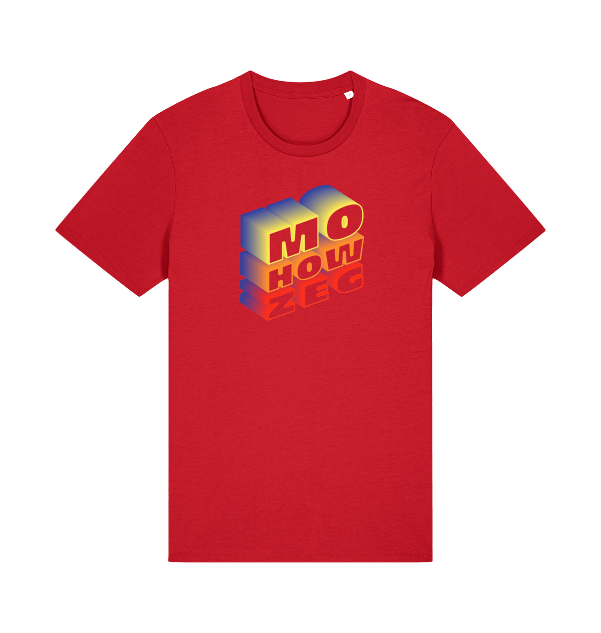 Mo how zeg West-Flemish slang t-shirt in Red, organic cotton