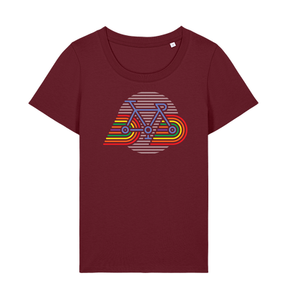 Burgundy Printed T-shirt Front