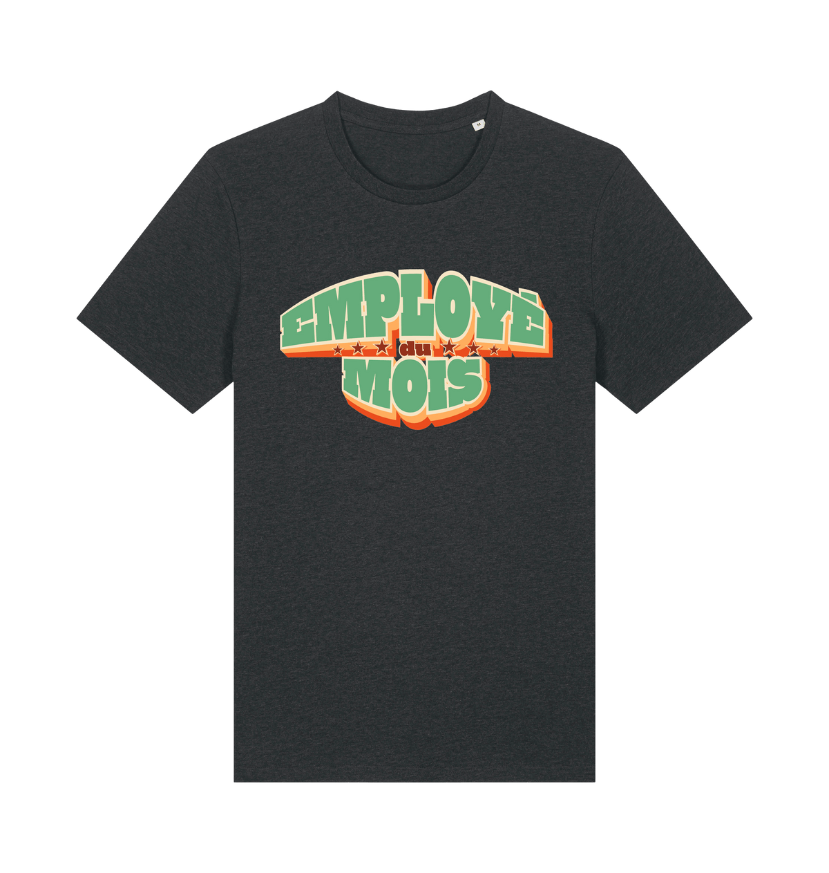 Dark Heather Grey Printed T-shirt Front
