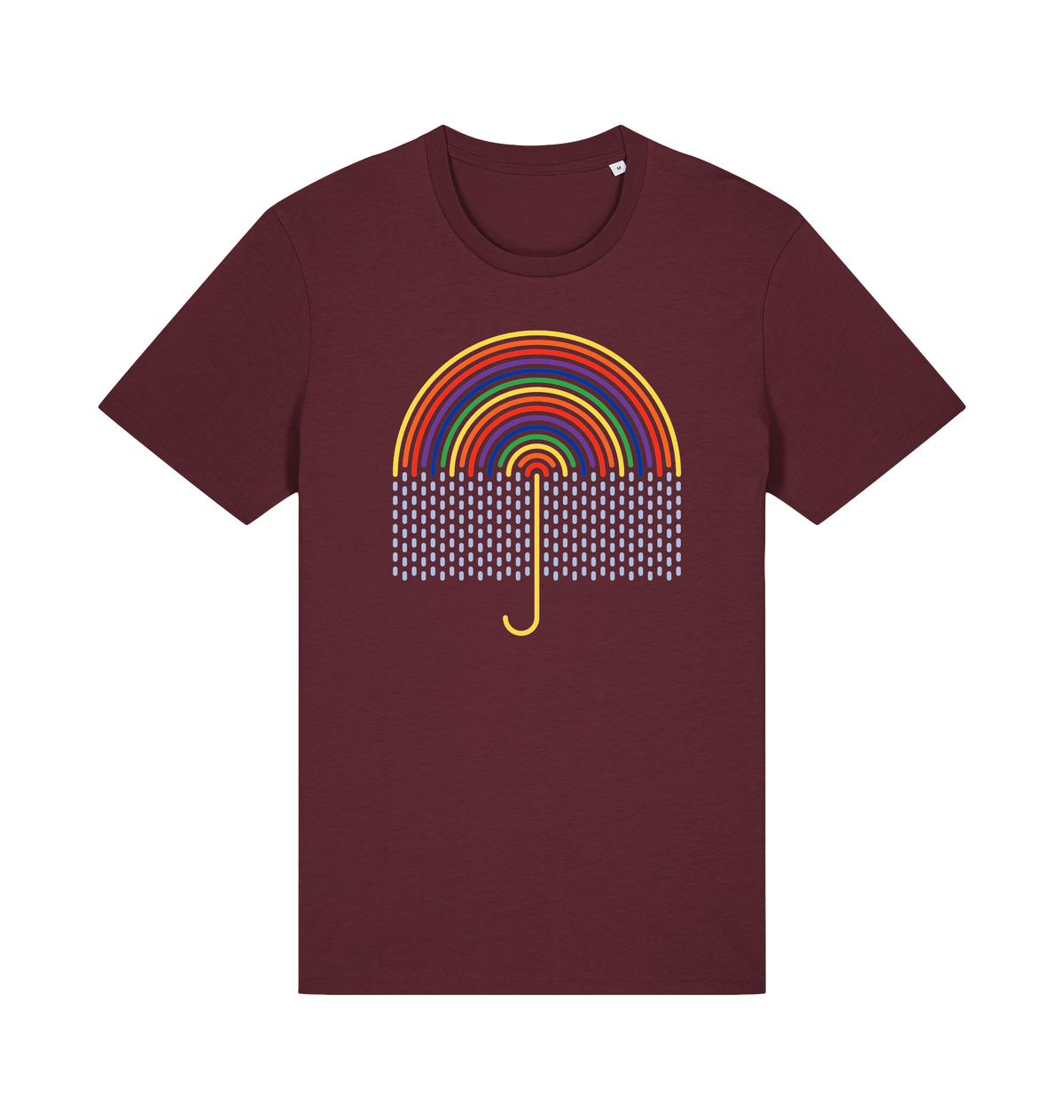Burgundy Printed T-shirt Front