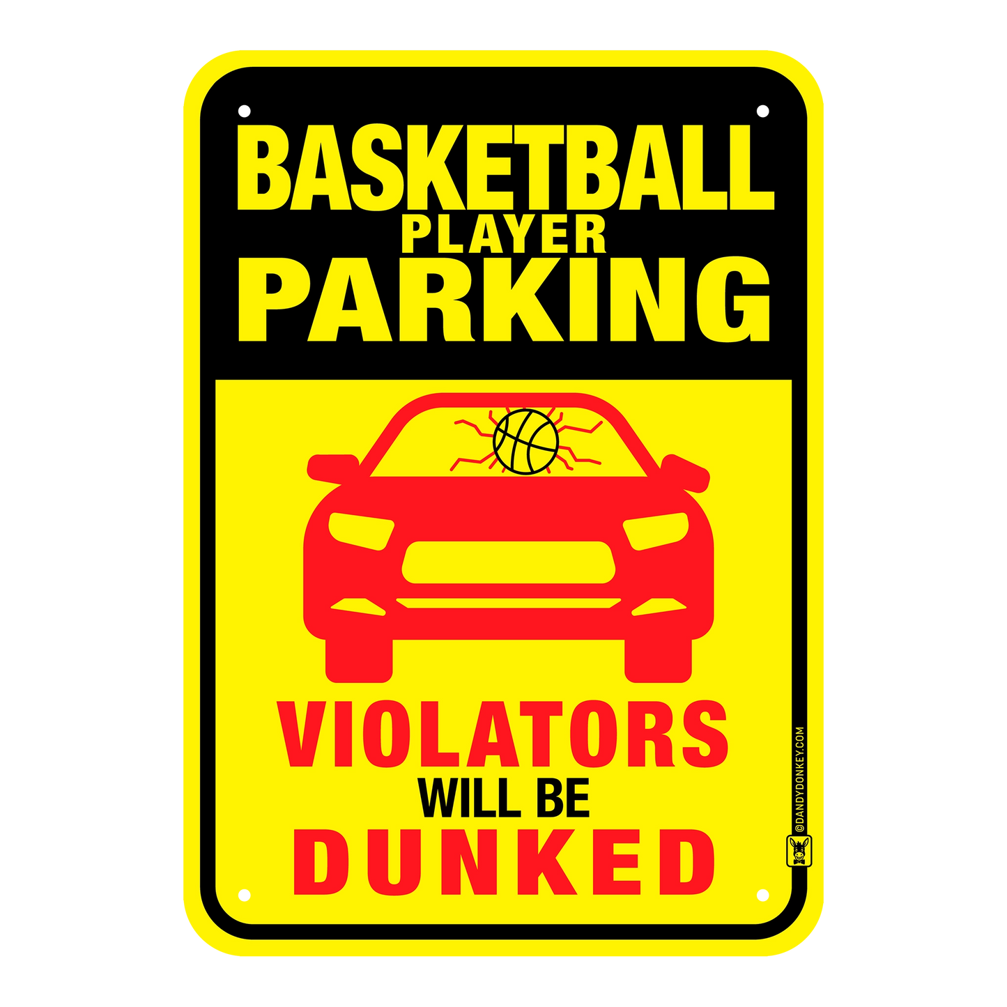 Grappig 'Niet Parkeren' Bord voor basketballspelers