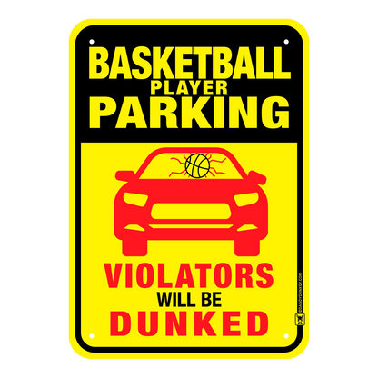 Grappig 'Niet Parkeren' Bord voor basketballspelers