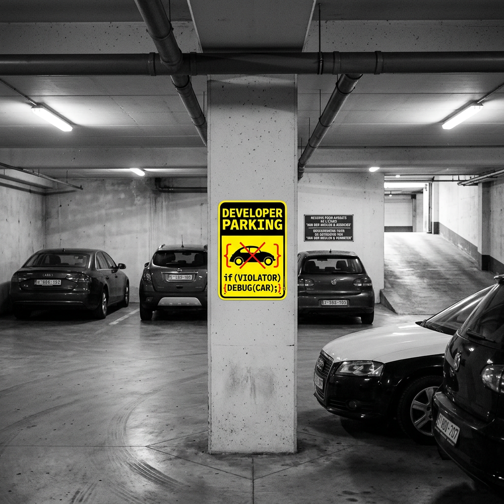 Software Ingeneer Funny 'No Parking' Sign