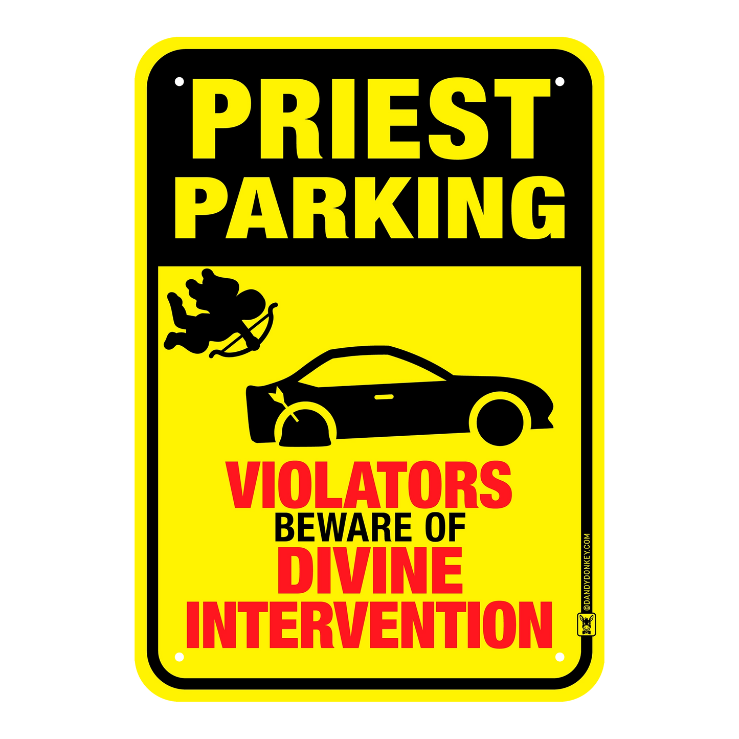 Hhumorous parking sign with text 'Priest Parking' perfect gift for a priest or cleric