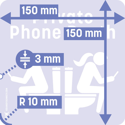 Funny restroom man sign 'Private phone booth'