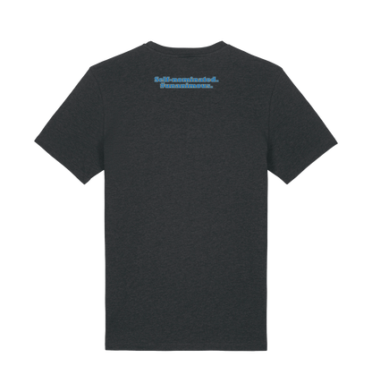 Student of the Year unisex t-shirt in Dark Heather Grey, back: Self-nominated. #Unanimous.