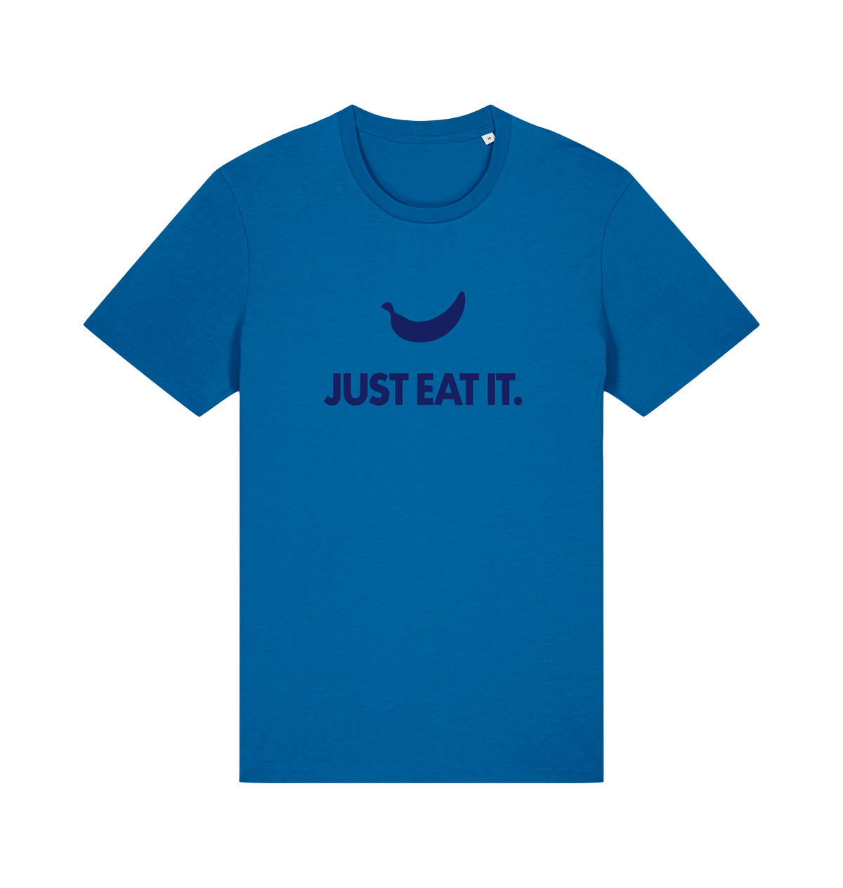 Just eat it banana graphic t-shirt in Royal Blue, organic cotton