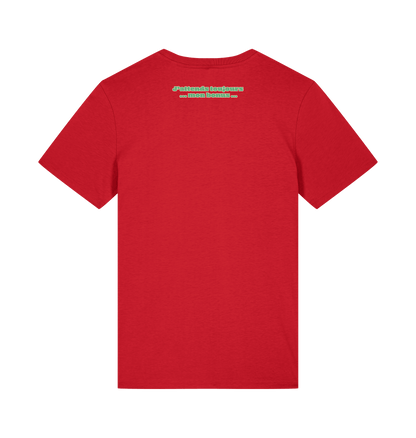 “Employé du mois” T-shirt, Red, achterkant: “J'attends toujours mon bonus”