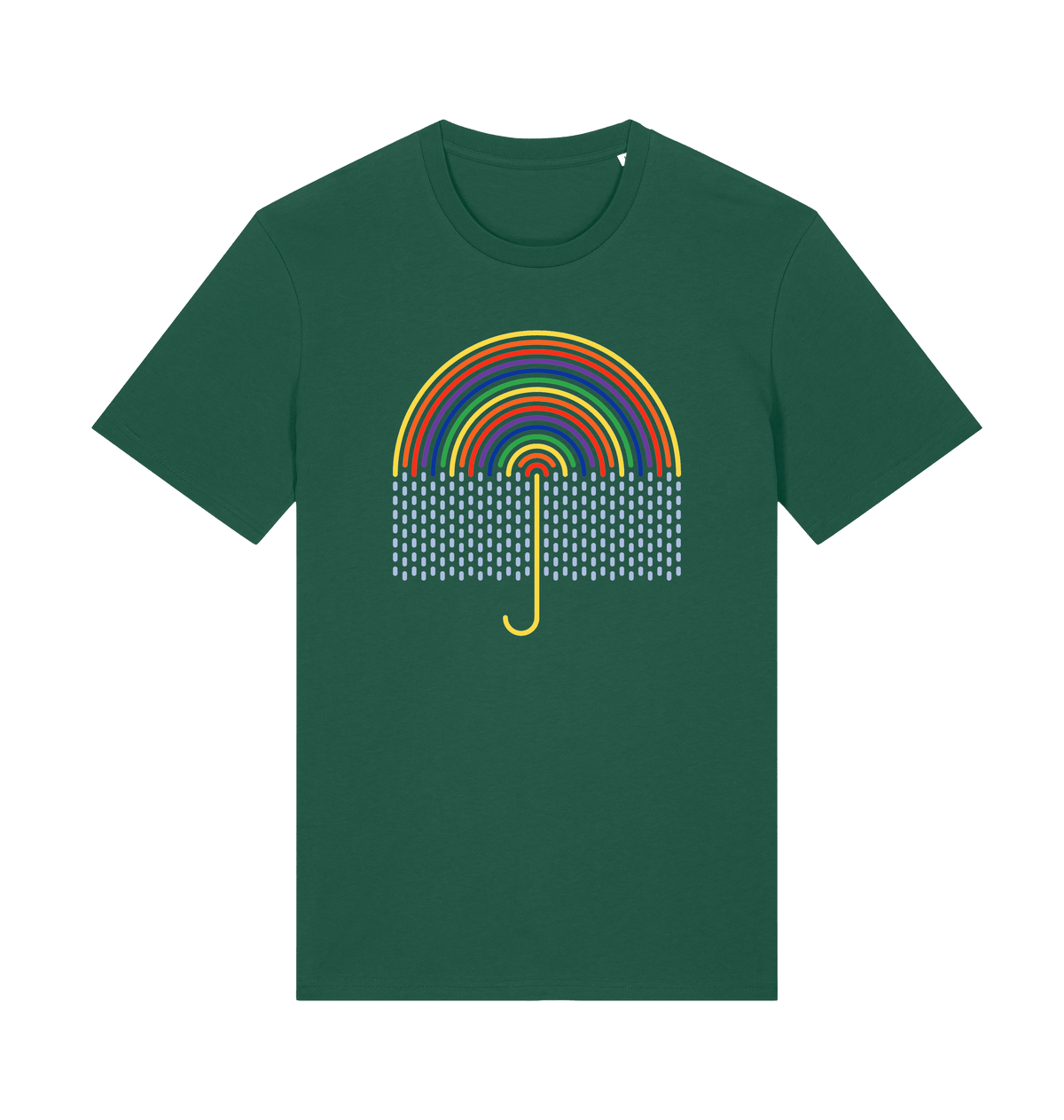 Bottle Green Printed T-shirt Front