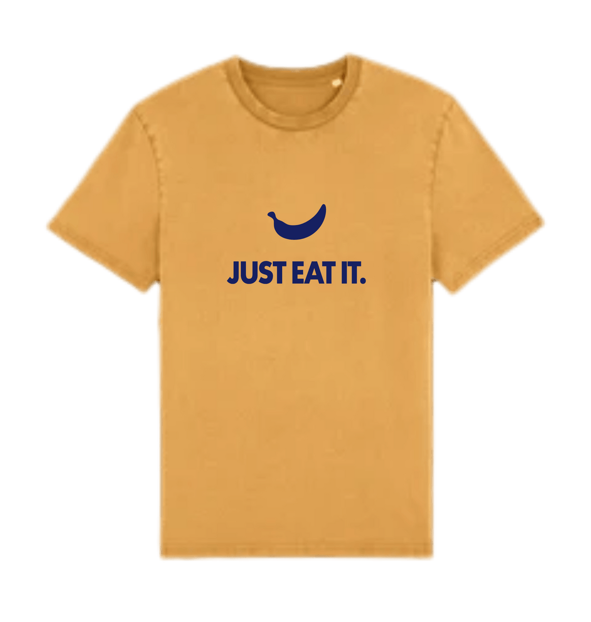 Just eat it banana graphic t-shirt in Garment Dyed Ochre, organic cotton