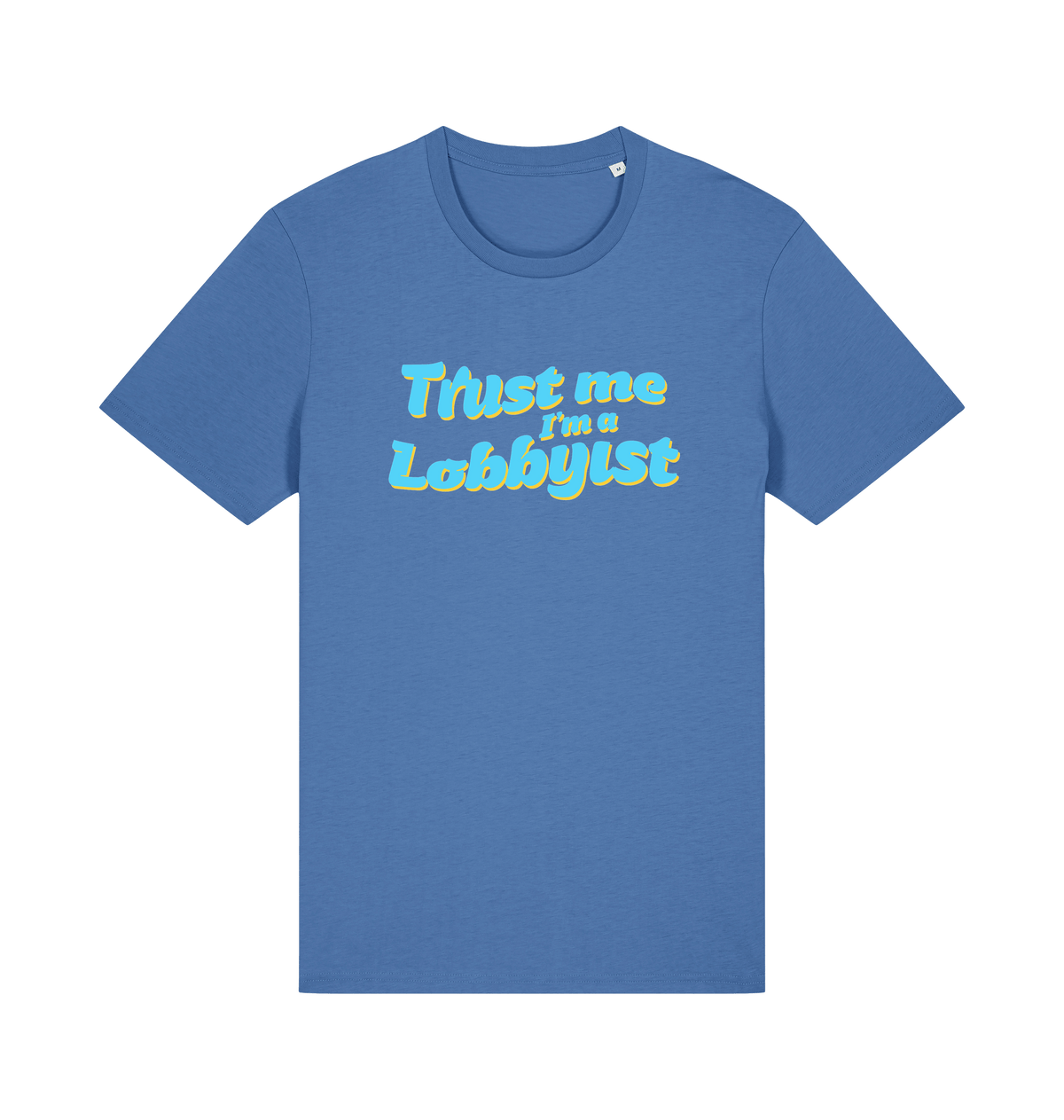 Bright Blue Printed T-shirt Front