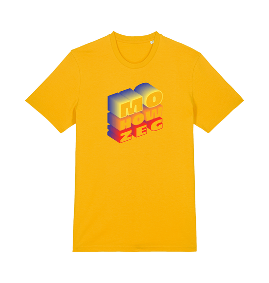 Mo how zeg West-Flemish slang t-shirt in Spectra Yellow, organic cotton