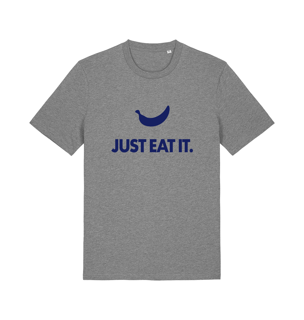 Women's just eat it banana graphic t-shirt in Mid Heather Grey, organic cotton