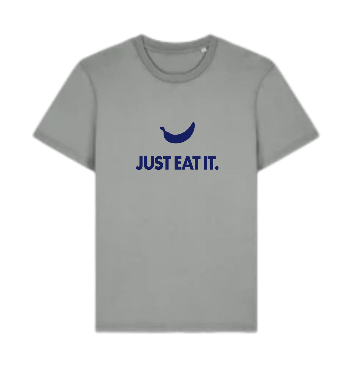 Just eat it banana graphic t-shirt in Garment Dyed Misty Grey, organic cotton