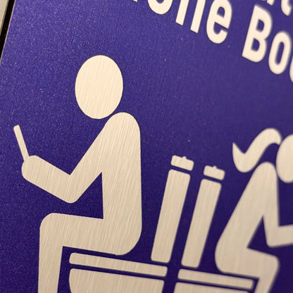 Funny restroom unisex sign 'Private phone booth'